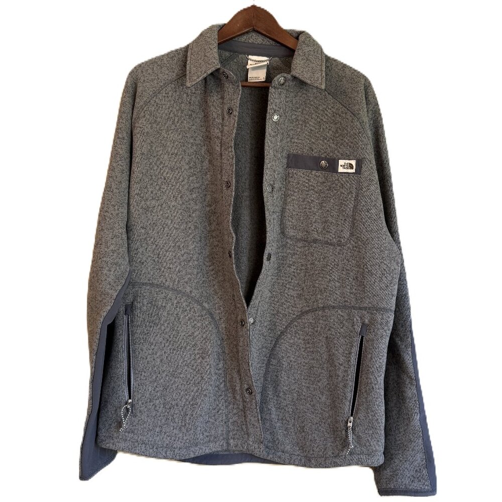 THE NORTH FACE Gordon Lyons Shacket Jacket Coat Heather/Asphalt Gray Size MED